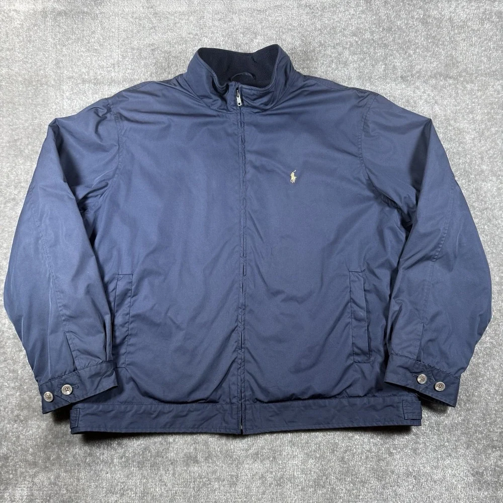 Vintage Polo Ralph Lauren Jacket Men's Navy Blue Full Zip Field